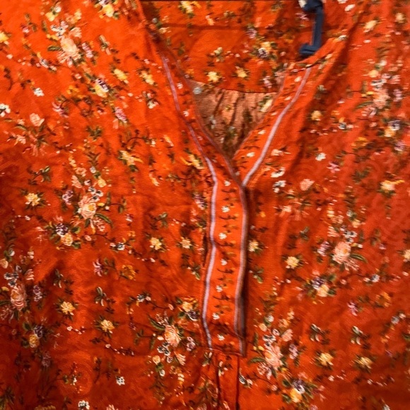 Chelsea & Violet XS Floral Boho Tie sleeves Feminine Top Romantic Bohemian NWT - Picture 7 of 10